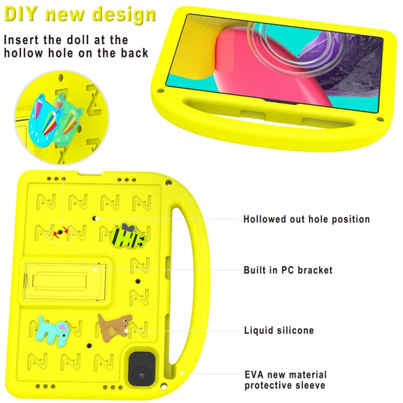 For Honor Pad X8a / X9 2024 Cartoon Sparrow EVA Shockproof Tablet Case(Yellow)