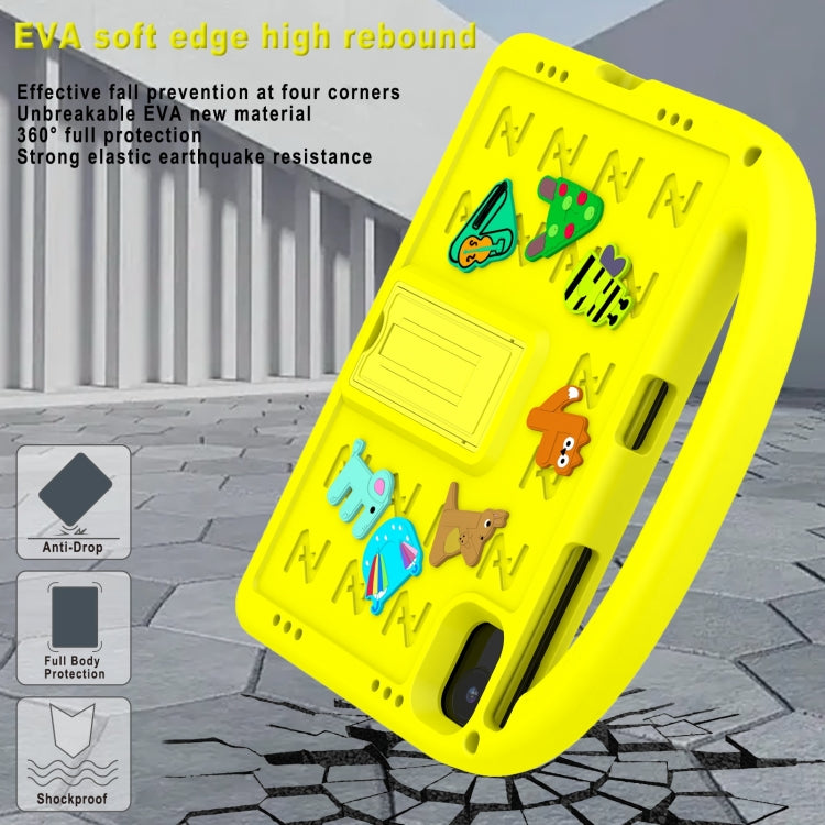 For Honor Pad X8a / X9 2024 Cartoon Sparrow EVA Shockproof Tablet Case(Yellow)