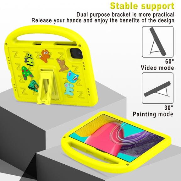 For Honor Pad X8a / X9 2024 Cartoon Sparrow EVA Shockproof Tablet Case(Yellow)