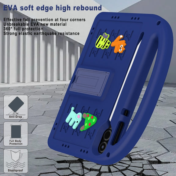 For Honor Pad X9 11.5  Cartoon Sparrow EVA Shockproof Tablet Case(Navy Blue)