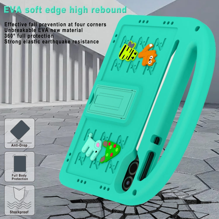For Honor Pad X9 11.5  Cartoon Sparrow EVA Shockproof Tablet Case(Glacier Green)