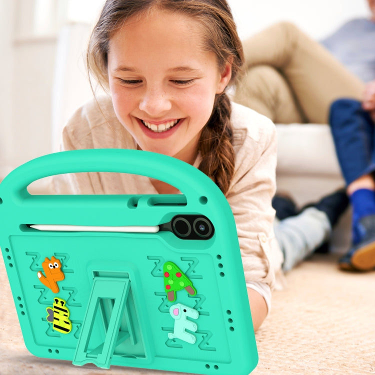 For Honor Pad X9 11.5  Cartoon Sparrow EVA Shockproof Tablet Case(Glacier Green)