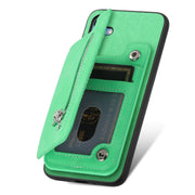 For Samsung Galaxy S25 5G Retro MagSafe Zipper Wallet Card Bag Back Phone Case(Green)