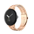 For Google Pixel Watch 3 45mm Three Beads Stainless Steel Folding Buckle Integrated Watch Band(Rose Gold) - free shipping - PMC TechLife - Order now!