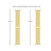 For Google Pixel Watch 3 45mm Three Beads Stainless Steel Folding Buckle Integrated Watch Band(Gold)