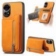 For Huawei nova 12 / 13 Retro MagSafe Zipper Wallet Card Bag Back Phone Case(Yellow) - Huawei Cases by PMC TechLife | Online Shopping South Africa | PMC TechLife | Buy Now Pay Later Mobicred