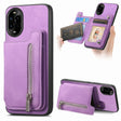 For Huawei nova 13 Pro Retro MagSafe Zipper Wallet Card Bag Back Phone Case(Purple) - Huawei Cases by PMC TechLife | Online Shopping South Africa | PMC TechLife | Buy Now Pay Later Mobicred