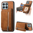 For Honor X8b Retro MagSafe Zipper Wallet Card Bag Back Phone Case(Brown) - Honor Cases by PMC TechLife | Online Shopping South Africa | PMC TechLife | Buy Now Pay Later Mobicred