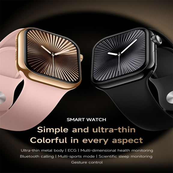 KL08 2.04 inch Color Screen Smart Watch Silicone Strap, Support Bluetooth Call(Pink)
