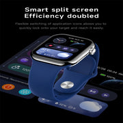 KL08 2.04 inch Color Screen Smart Watch Silicone Strap, Support Bluetooth Call(Blue)