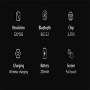 KL08 2.04 inch Color Screen Smart Watch Milan Steel Strap, Support Bluetooth Call(Black)