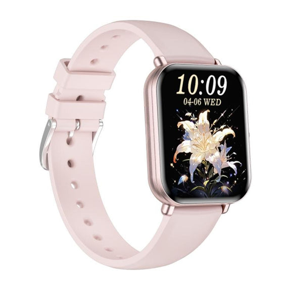 KM66 1.75 inch Color Screen Smart Watch Silicone Strap, Support Bluetooth Call(Pink)