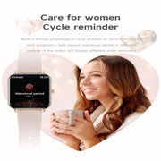 KM66 1.75 inch Color Screen Smart Watch Silicone Strap, Support Bluetooth Call(Pink)