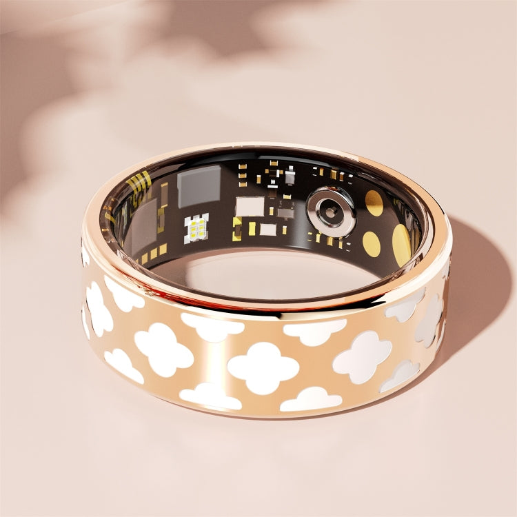 R10M SIZE 13 Smart Ring, Support Heart Rate / Blood Oxygen / Sleep Monitoring / Multiple Sports Modes(Rose Gold)