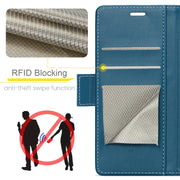 For Redmi Note 14 5G CaseMe 023 Butterfly Buckle Litchi Texture RFID Anti-theft Leather Phone Case(Blue)