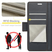 For Redmi Note 14 Pro 5G CaseMe 023 Butterfly Buckle Litchi Texture RFID Anti-theft Leather Phone Case(Black)