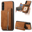 For Sony Xperia 1 VI Retro MagSafe Zipper Wallet Card Bag Back Phone Case(Brown) - Sony Cases by PMC TechLife | Online Shopping South Africa | PMC TechLife | Buy Now Pay Later Mobicred