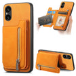 For Sony Xperia 5 V Retro MagSafe Zipper Wallet Card Bag Back Phone Case(Yellow) - free shipping - PMC TechLife - Order now!