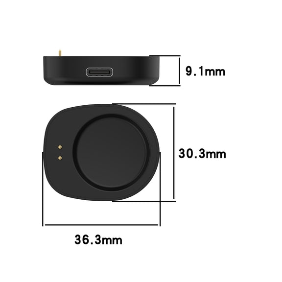 For  Amazfit T-Rex 3 / Balance Type-C / USB-C Port Watch Charger Adapter Without Charging Cable(Black)