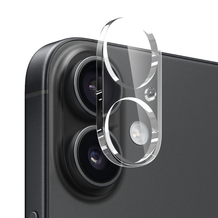 For iPhone 16 NORTHJO 4 in 1 TPU Phone Case with Screen Film and Lens Film and Camera Control Button Cover(Clear)