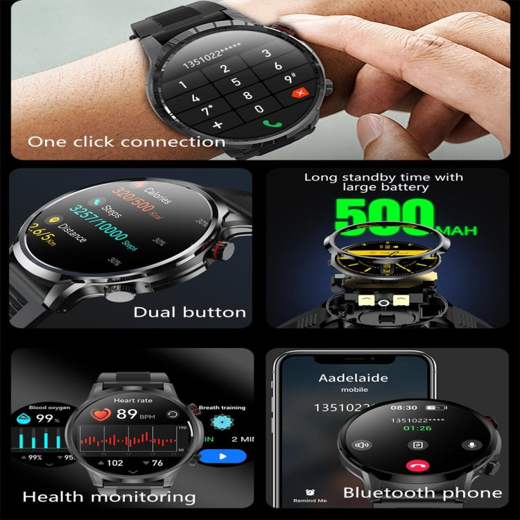 EX100 1.95 inch Color Screen Smart Watch, Support Bluetooth Call / Wellness Tracking(Black)