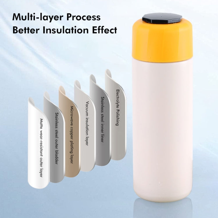JUNSUNMAY 420ml Vacuum Insulated Water Bottle with LED Temperature Display(Blue)