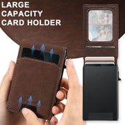 For Samsung Galaxy S25 5G Suteni H19 Litchi Texture 2-in-1 MagSafe Removable Card Case Back Phone Case(Brown)