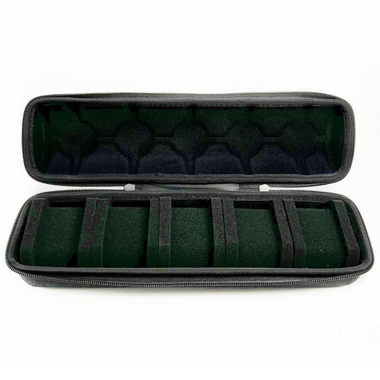 Portable 5 Watch Position Zipper Display Storage Box Hard Case
