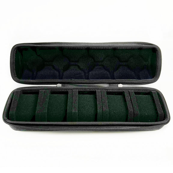 Portable 5 Watch Position Zipper Display Storage Box Hard Case