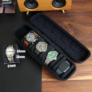 Portable 5 Watch Position Zipper Display Storage Box Hard Case