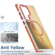 For Samsung Galaxy S25 Ultra 5G Dual-Color Gradient Discolor MagSafe Phone Case(Orange)