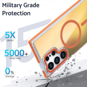 For Samsung Galaxy S25 Ultra 5G Dual-Color Gradient Discolor MagSafe Phone Case(Orange)