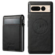 For Google Pixel 7 Pro Suteni H19 Oil Wax 2-in-1 MagSafe Removable Card Box Back Phone Case(Black) - free shipping - PMC TechLife - Order now!