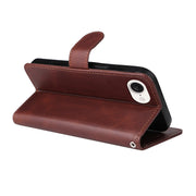 For iPhone 16e ENKAY Card Wallet Calf Texture Leather Phone Case with Screen Film(Black)