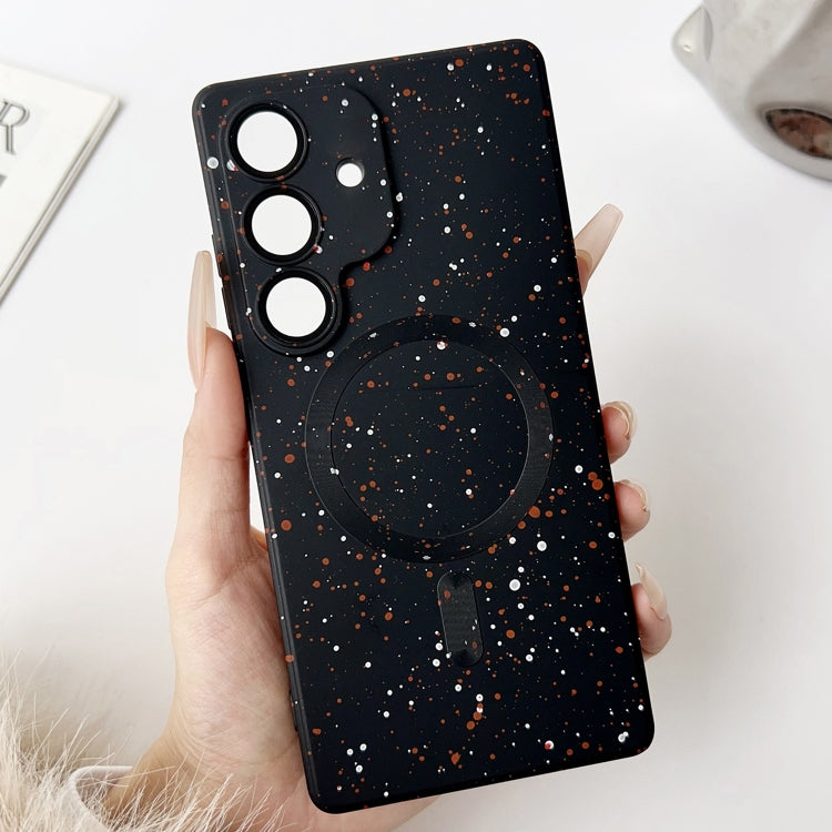 For Samsung Galaxy S25 5G Starry Sky TPU Shockproof MagSafe Phone Case(Black)
