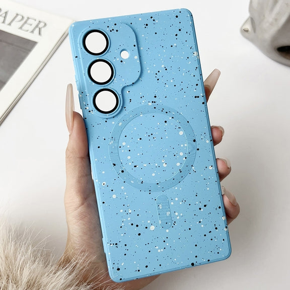 For Samsung Galaxy S25+ 5G Starry Sky TPU Shockproof MagSafe Phone Case(Sierra Blue)