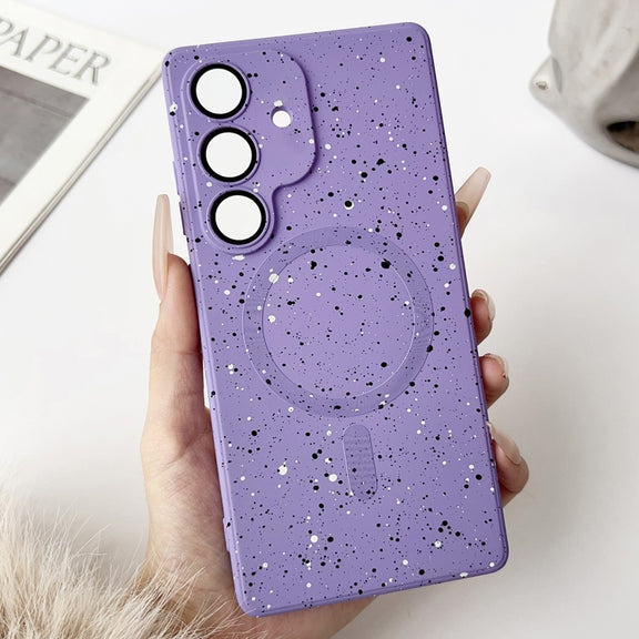For Samsung Galaxy S25+ 5G Starry Sky TPU Shockproof MagSafe Phone Case(Purple)