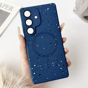 For Samsung Galaxy S25+ 5G Starry Sky TPU Shockproof MagSafe Phone Case(Dark Blue)
