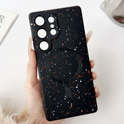 For Samsung Galaxy S25 Ultra 5G Starry Sky TPU Shockproof MagSafe Phone Case(Black)