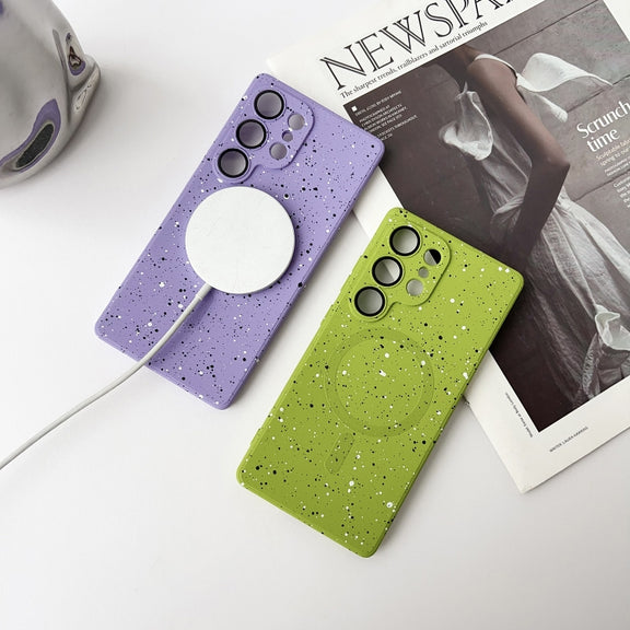 For Samsung Galaxy S25 5G Starry Sky TPU Shockproof MagSafe Phone Case(Green)