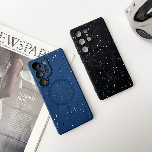 For Samsung Galaxy S25 Ultra 5G Starry Sky TPU Shockproof MagSafe Phone Case(Black)