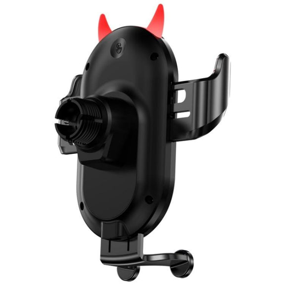 D1 Devil Design Air Vent Mount Phone Holder Stand 15W Car Wireless Charger(Black)