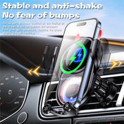 D1 Devil Design Air Vent Mount Phone Holder Stand 15W Car Wireless Charger(Black)