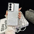 For Samsung Galaxy S25+ 5G Little Fresh Bow Neck Chain TPU Phone Case(White) - Galaxy S25+ 5G Cases by PMC Jewellery | Online Shopping South Africa | PMC Jewellery | Buy Now Pay Later Mobicred