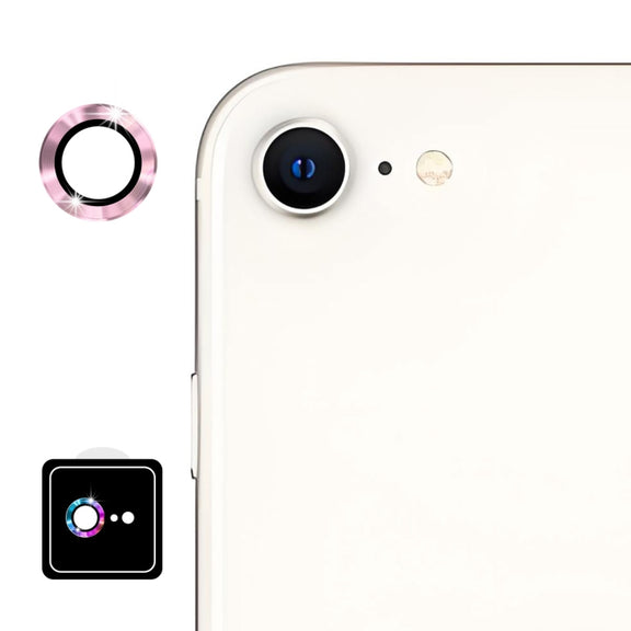 For iPhone 16e ENKAY 9H Rear Lens Aluminium Alloy Tempered Glass Film(Pink)