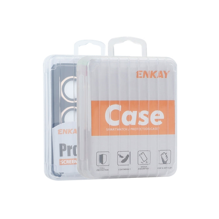For iPhone 16e ENKAY 9H Rear Lens Aluminium Alloy Tempered Glass Film(Black)