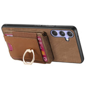 For Samsung Galaxy S25+ 5G Retro Splitable Magnetic Stand Card Bag Leather Phone Case(Brown)