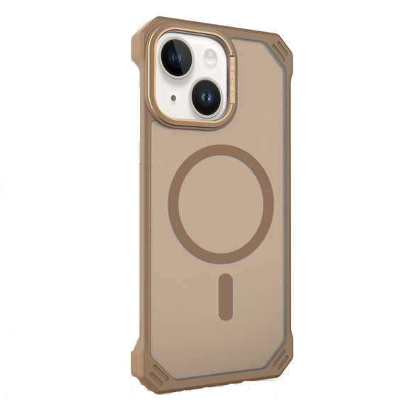 For iPhone 13 Starshield Frameless MagSafe PC Phone Case(Desert Gold)