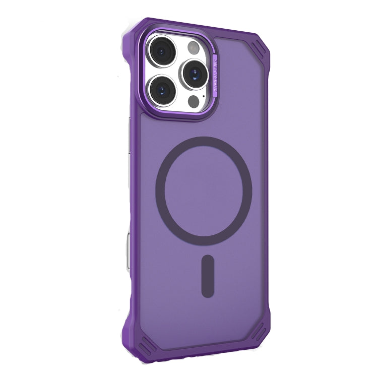 For iPhone 16 Pro Starshield Frameless MagSafe PC Phone Case(Purple)
