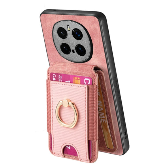 For Honor Magic7 Pro Retro Splitable Magnetic Stand Card Bag Leather Phone Case(Pink)
